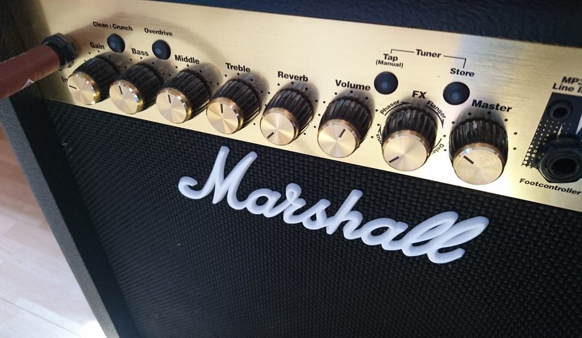 A reverb pedal with its mode selector in focus