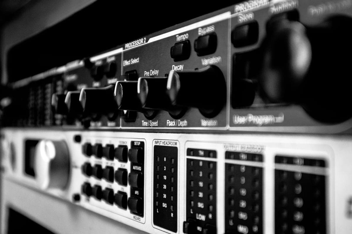 A compact multi-effects processor on a pedalboard