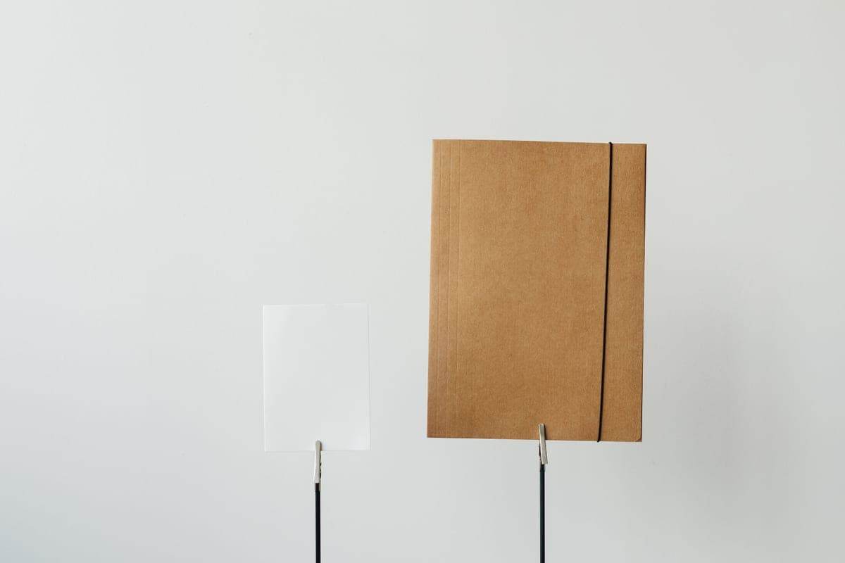 A document on a plain desk